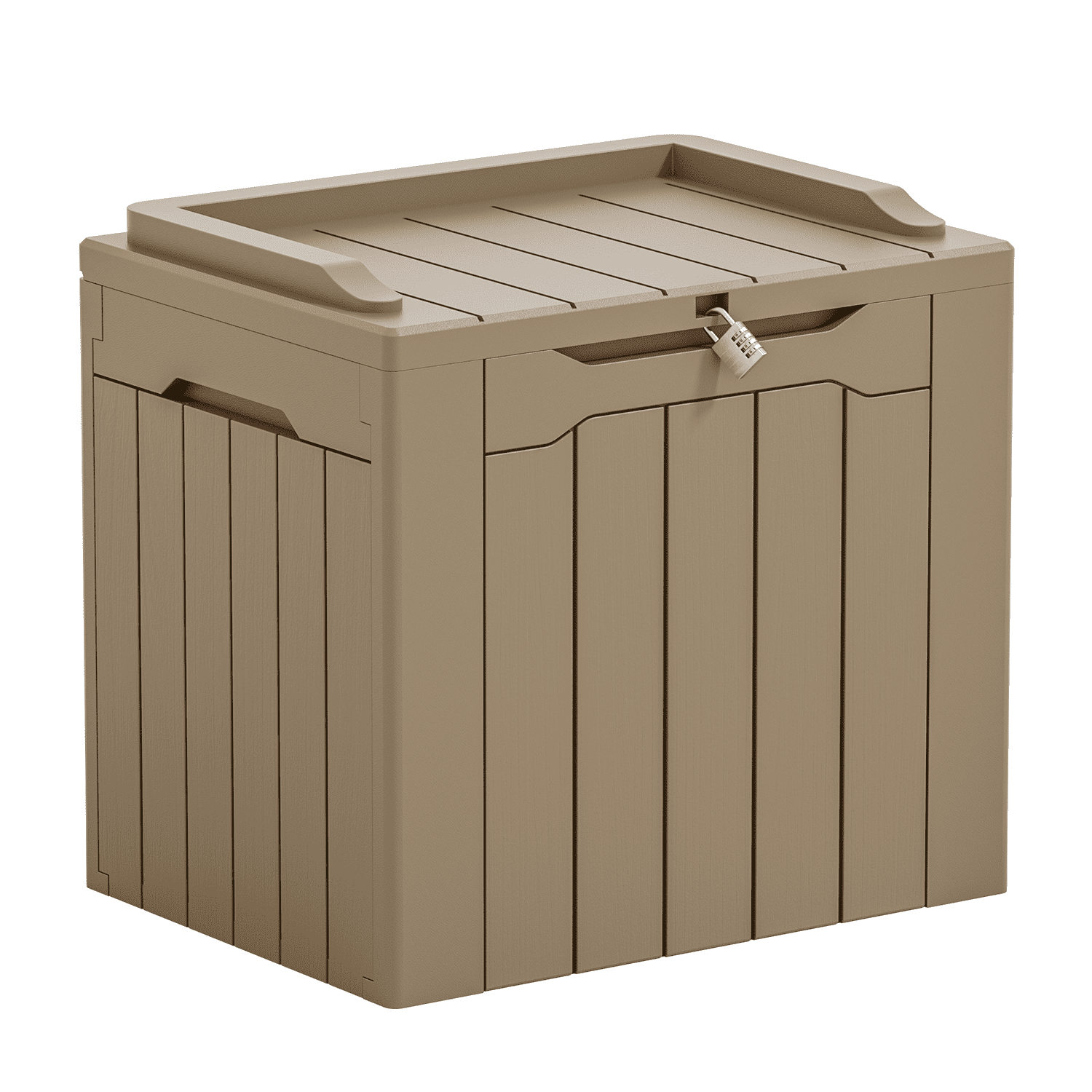 Devoko 32 Gallon Resin Deck Box with Seat for Patio & Pool Storage ...