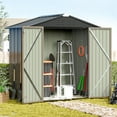 thumbnail image 1 of Devoko 4×6 ft.Patio Metal Shed, Lockable Garden Shed for Outdoor Backyard Patio Storage, 1 of 9