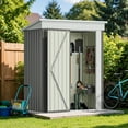 thumbnail image 1 of Devoko 5×3 ft.Patio Metal Shed, Lockable Garden Shed for Outdoor Backyard Patio Storage, 1 of 9