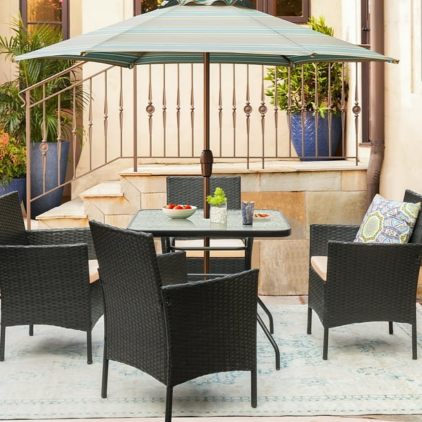 Devoko 5 Pieces Patio Dining Set Patio Furniture Set Outdoor Furniture