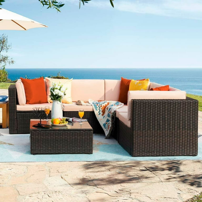 Orange outdoor sectional deals