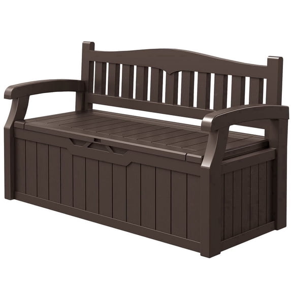 Devoko 82 Gallon Storage Patio Bench and Deck Box Organization Storage Combi for Patio, Garden