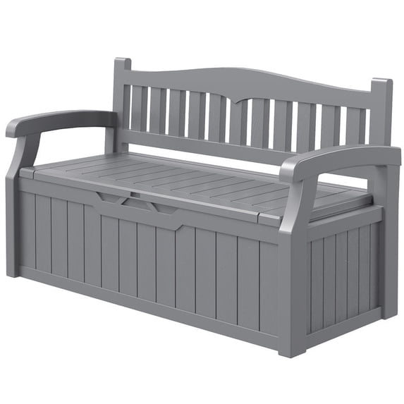 Devoko 82 Gallon Resin Outdoor Storage Bench, Lockable Deck Box ...