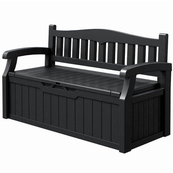Devoko 82 Gallon Storage Patio Bench and Deck Box Organization Storage Combi for Patio, Garden