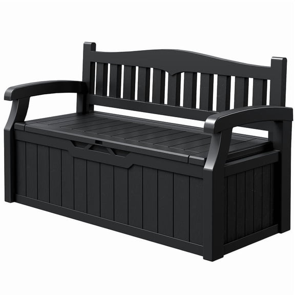 Devoko 82 Gallon Storage Patio Bench and Deck Box Organization Storage Combi for Patio, Garden