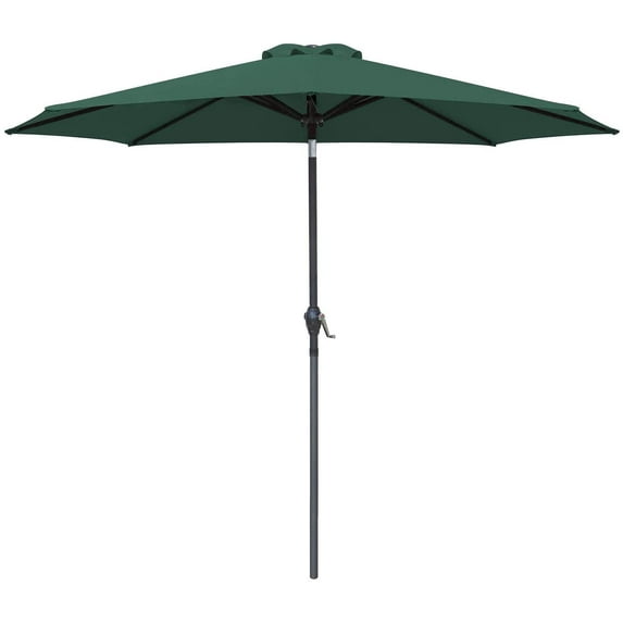 Devoko 9FT Patio Umbrella Outdoor Table Umbrella with 8 Sturdy Ribs, Green