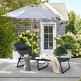 thumbnail image 1 of Vineego Foldable Lounge Chaise 12 inch High 5-Position Adjustable Patio Lounge Chair Beach Pool Chaise,Black, 1 of 8