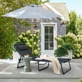 thumbnail image 1 of Vineego Foldable Lounge Chaise 12 inch High 5-Position Adjustable Patio Lounge Chair Beach Pool Chaise,Black, 1 of 7