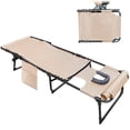 thumbnail image 1 of Vineego Foldable with Sauna, Lounge Coffee Chair 12 Inch High 5-Position Adjustable Patio Lounge Chair Beach Pool Coffee Chair,Biege, 1 of 8