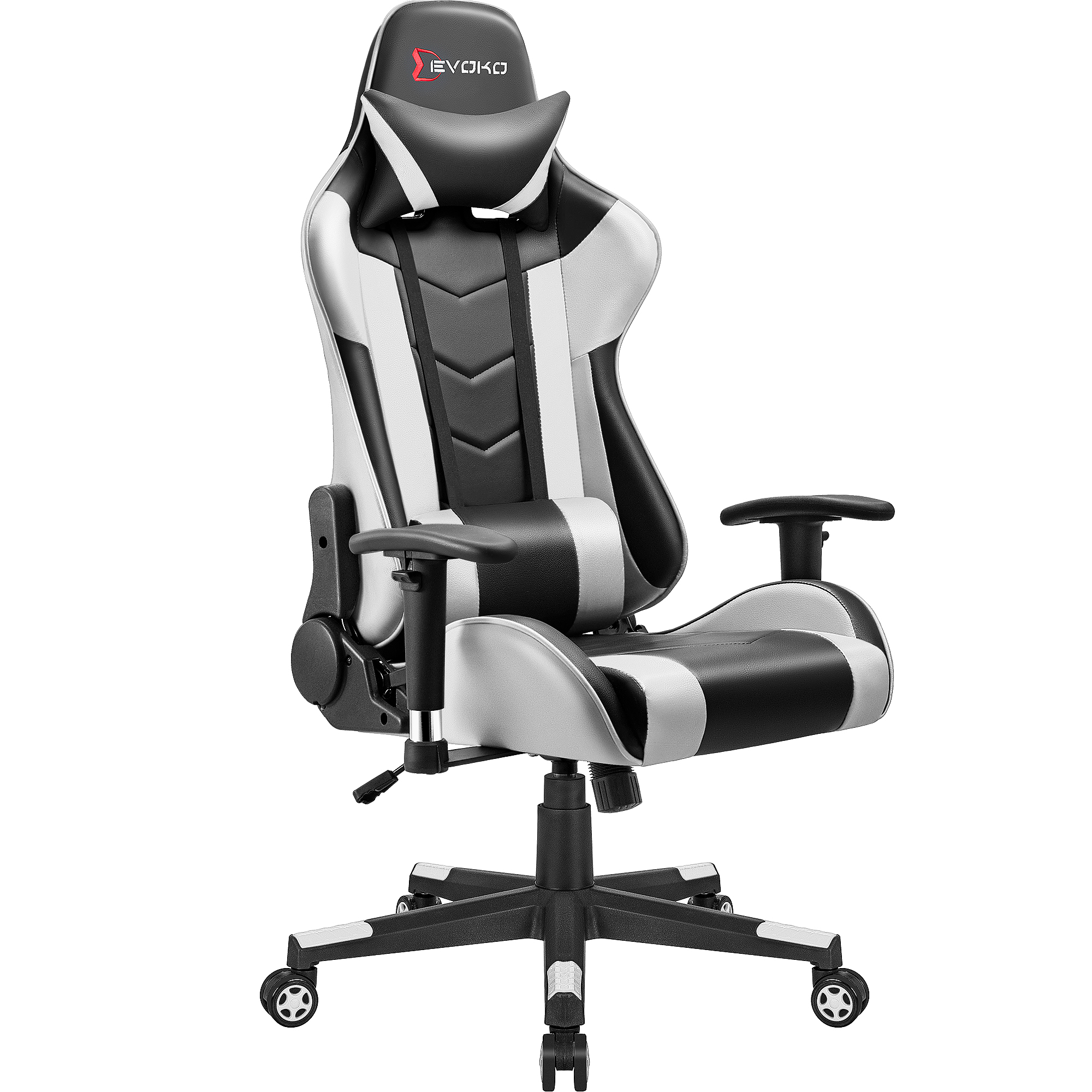 Hanover Commando Ergonomic HighBack Gaming Chair in Black and White