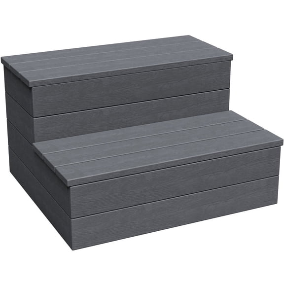 Devoko Heavy Duty Hot Tub Steps , 600 lbs Weight Capacity, Weather-Resistant Pool Stool, Multi-Use for Porch and More