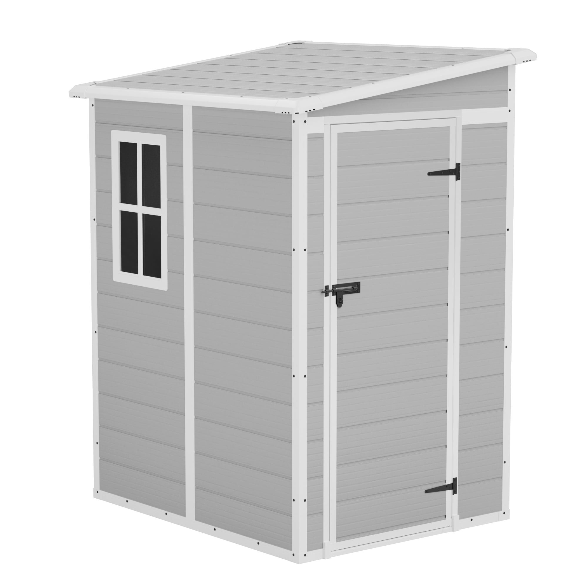 Devoko Manor 6' x 4' Resin Storage Shed, AllWeather Plastic Outdoor