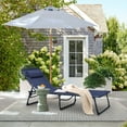 thumbnail image 1 of Vineego Metal Foldable and High 5 Position Adjustable Lounge Chaise, Blue, 1 of 7