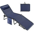 thumbnail image 1 of Devoko Metal Foldable and High 5 Position Adjustable Lounge Chaise, Blue, 1 of 7