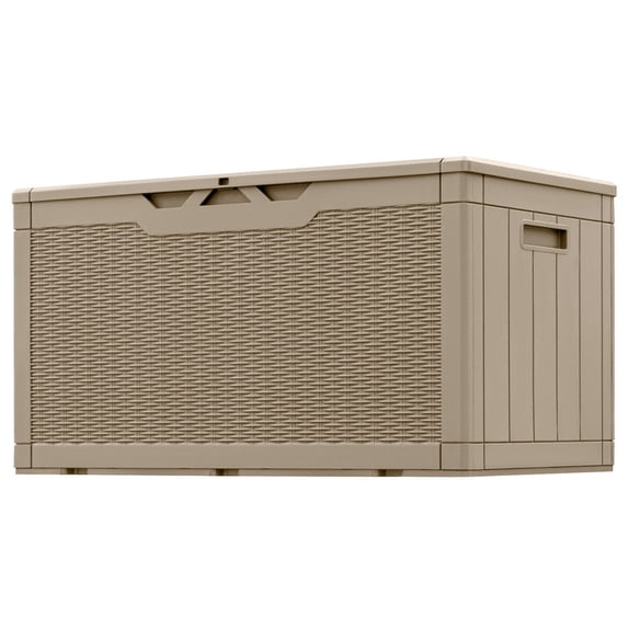 Devoko Outdoor 105 Gallon Resin Deck Box, Brown