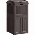 thumbnail image 1 of Devoko 35 Gallon All-Weather use Trash bin with Lid, Patio Resin Hideaway Trash Can with Waterproof for Backyard, Dark brown, 1 of 7