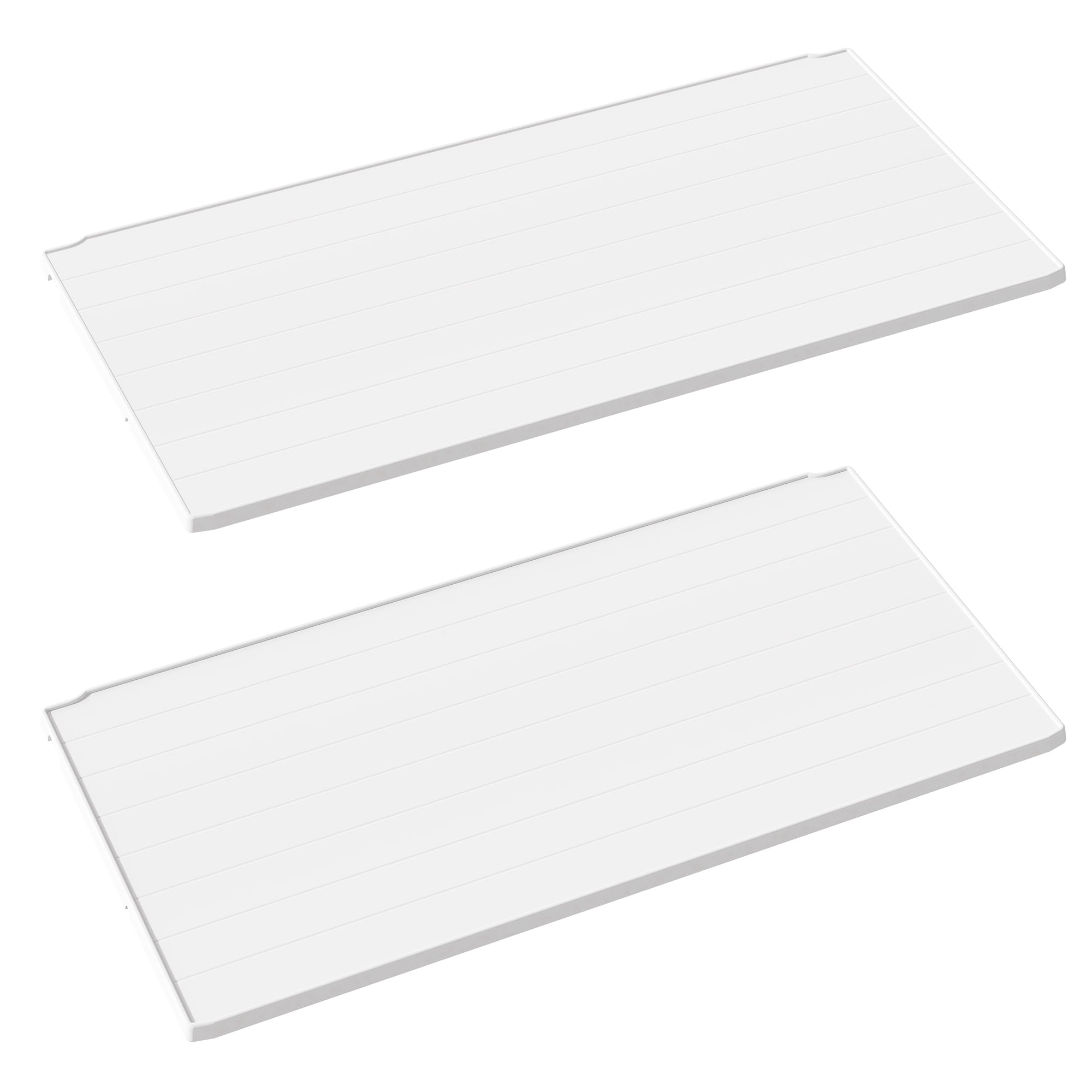 Devoko Outdoor Storage Shed Shelf, 2 Pcs, Adjustable and Weather-Resistant Organizer for Storage Cabinets, Easy Installation, White