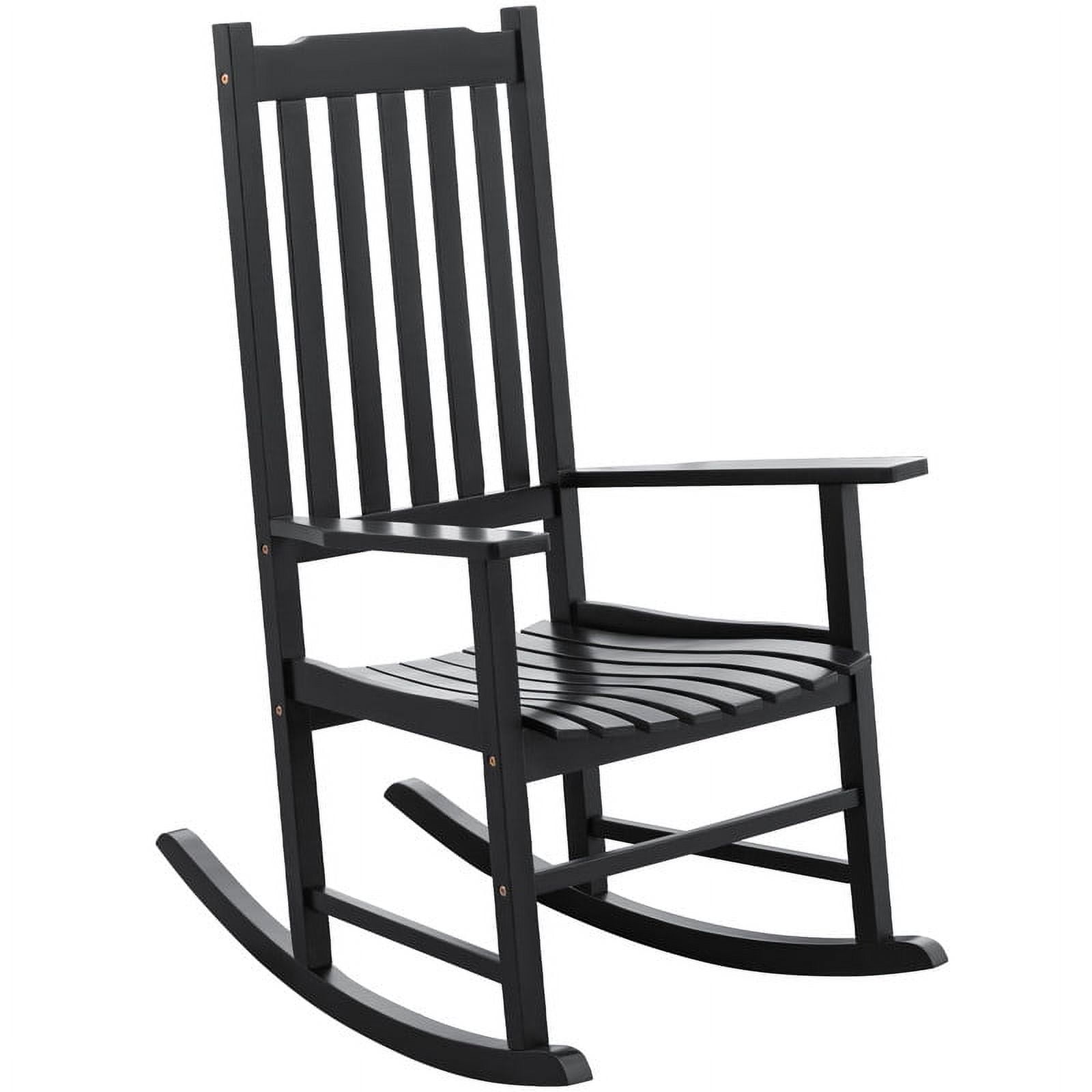 Single Rocking Chair Devoko Acacia Wood Ergonomic Outdoor Furniture: Single Rocking Chair ...