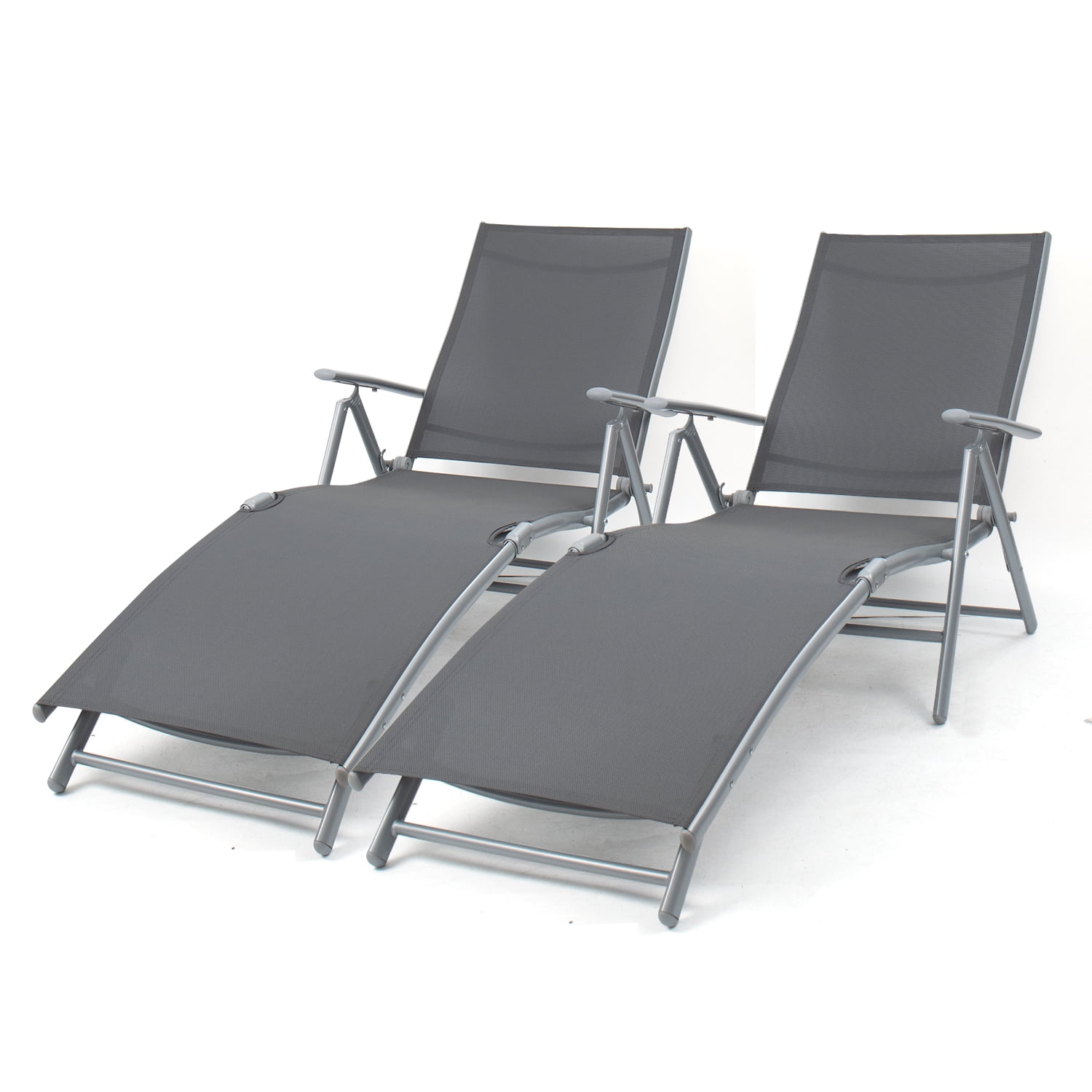 Devoko Patio Outdoor Chaise Lounge Chairs Beach Pool Side Folding