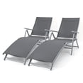 thumbnail image 1 of Devoko Patio Outdoor Chaise Lounge Chairs Beach Pool Side Folding Recliner Adjustable Lounge Chair Set of 2, Gray, 1 of 1