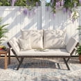 thumbnail image 1 of Devoko Patio Wicker Daybed with Adjustable Armrest, Outdoor PE Rattan Sofa Bed for All-Weather Use,Brown and White, 1 of 7
