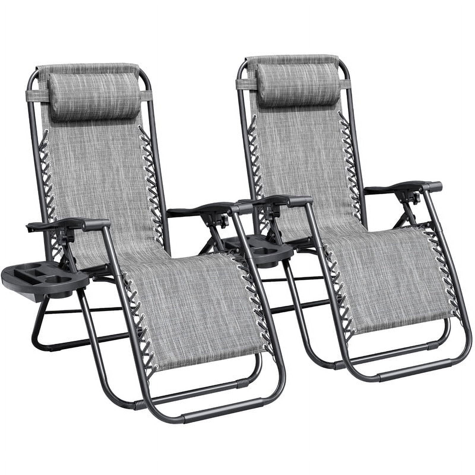 Devoko Reclining Patio Set of 2 Outdoor Lounge Cha