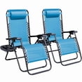 thumbnail image 1 of Vineego Set of 2 Outdoor Casual Adjustable Zero Gravity Chair with Pillow and Cup Holder, 1 of 7