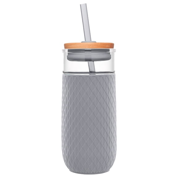 Devon 18oz Glass Tumbler with Straw