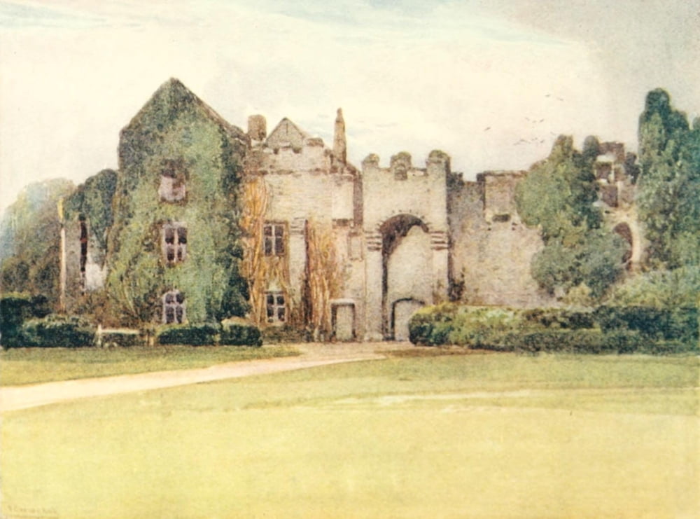 Devon 1913 Compton Castle Canvas Art - Frederick J Widgery (18 x 24)
