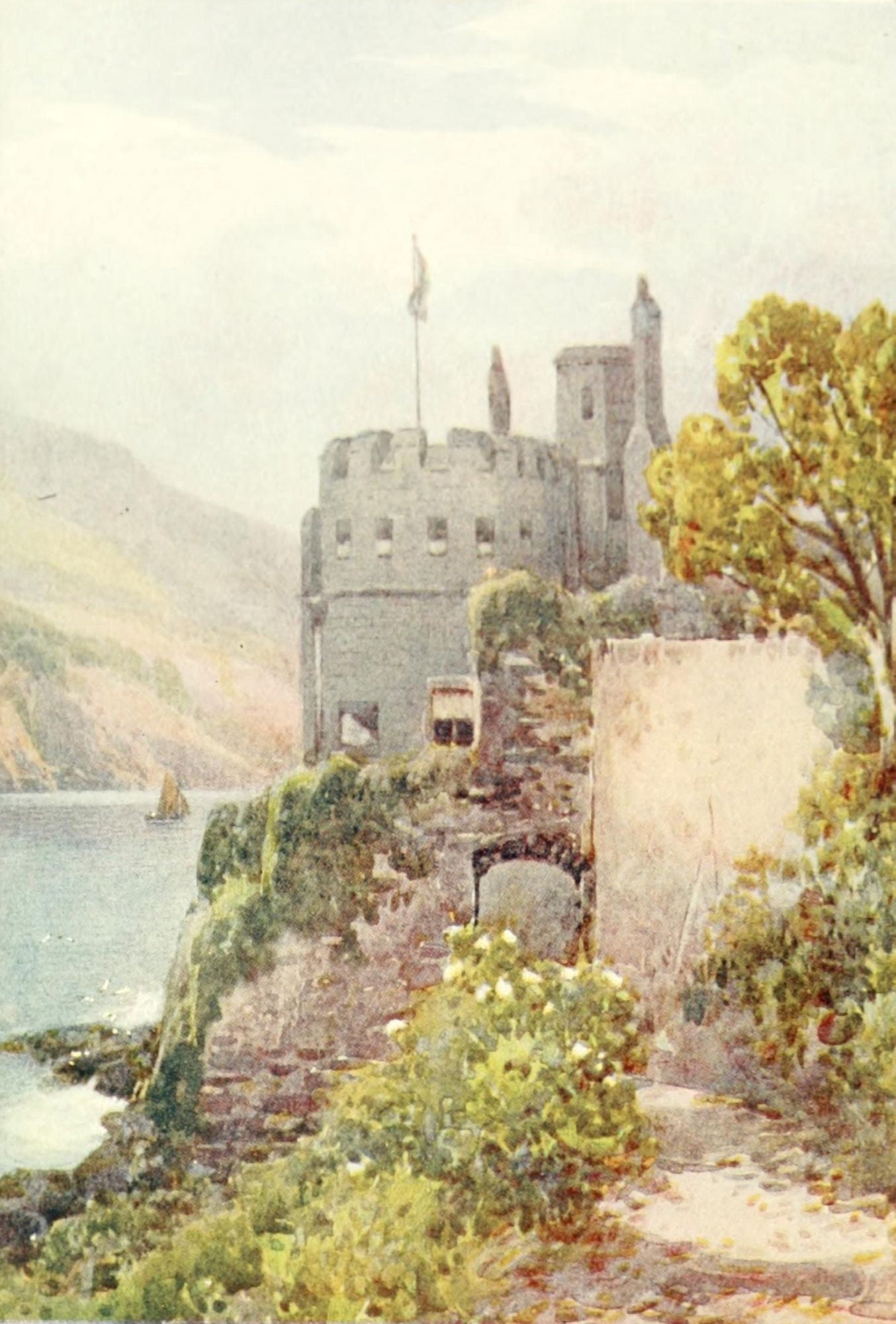 Devon 1913 Dartmouth Castle Canvas Art - Frederick J Widgery (24 x 36)