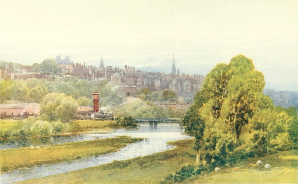 Devon 1913 Exeter from Exwick Canvas Art - Frederick J Widgery (18 x 24)
