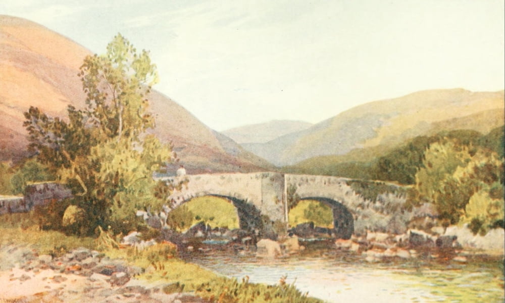 Devon 1913 Fingle Bridge Canvas Art - Frederick J Widgery (24 x 36)