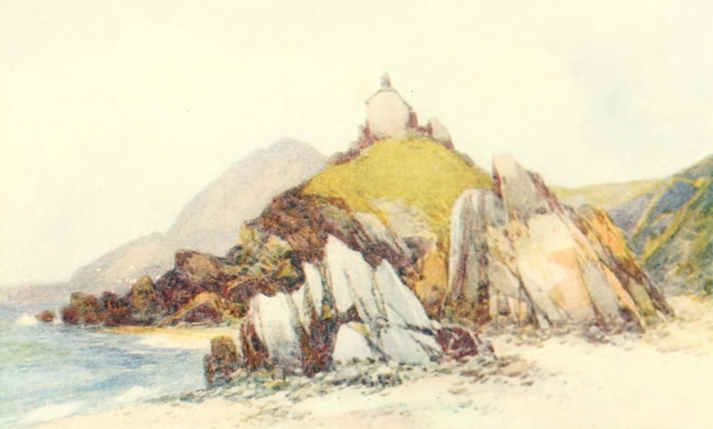 Devon 1913 Lantern Rock Ilfracombe Canvas Art - Frederick J Widgery (24 x 36)