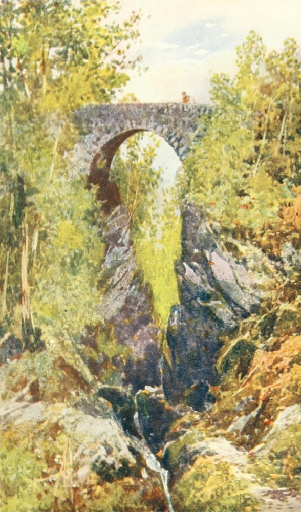 Devon 1913 Lydford Bridge Canvas Art - Frederick J Widgery (18 x 24)