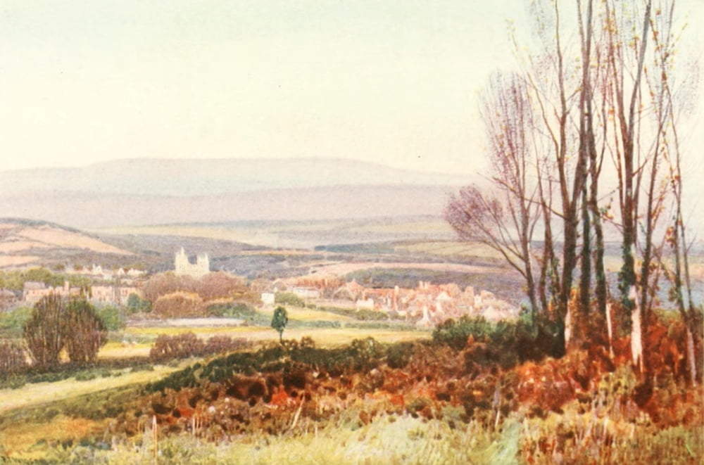 Devon 1913 Ottery St Mary Canvas Art - Frederick J Widgery (24 x 36)