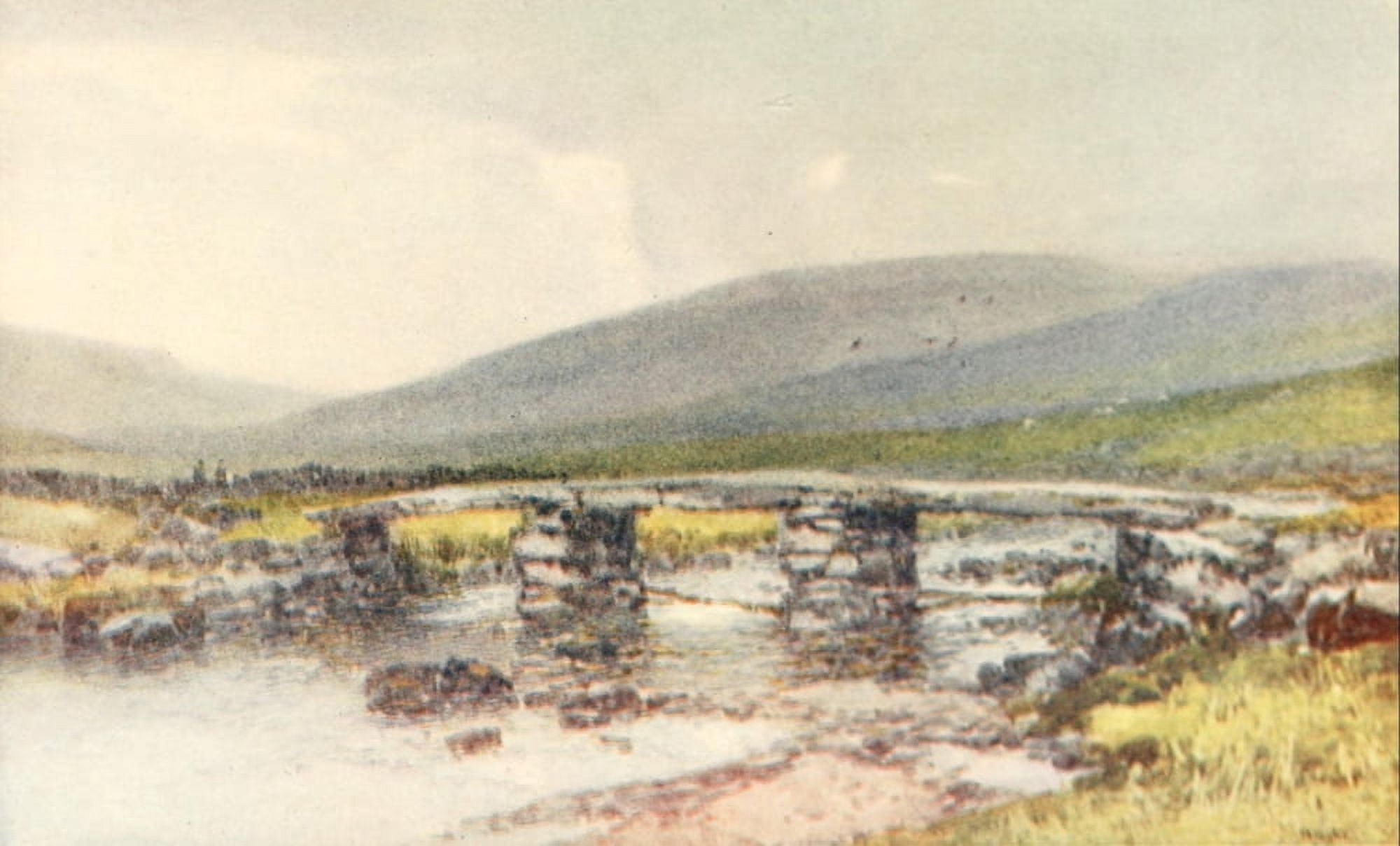 Devon 1913 Postbridge Canvas Art - Frederick J Widgery (18 x 24)