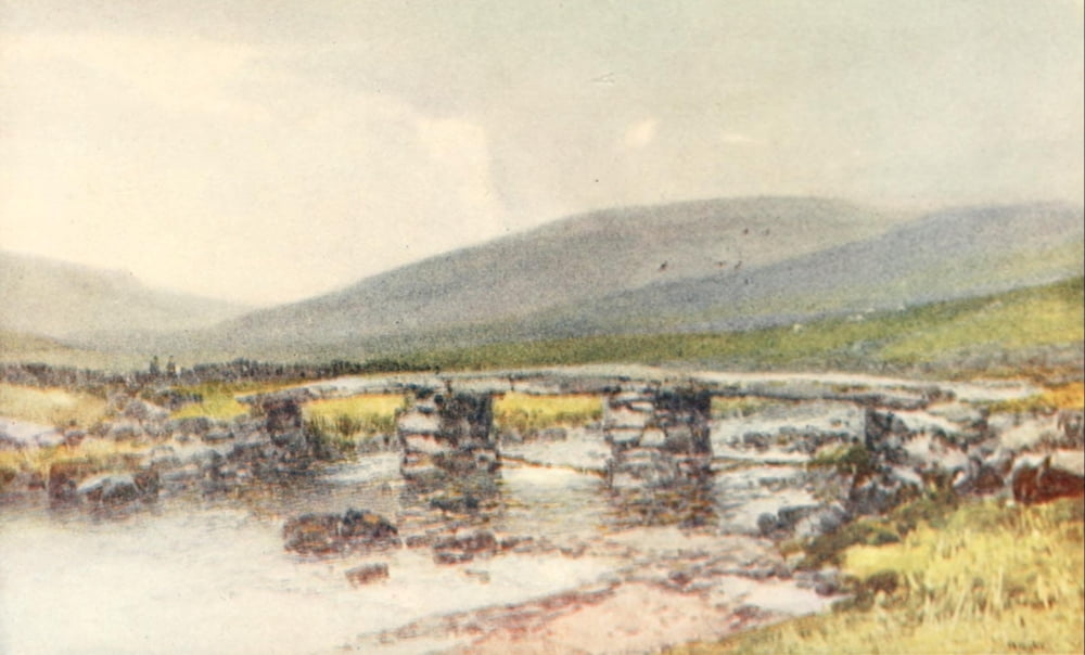 Devon 1913 Postbridge Canvas Art - Frederick J Widgery (24 x 36)