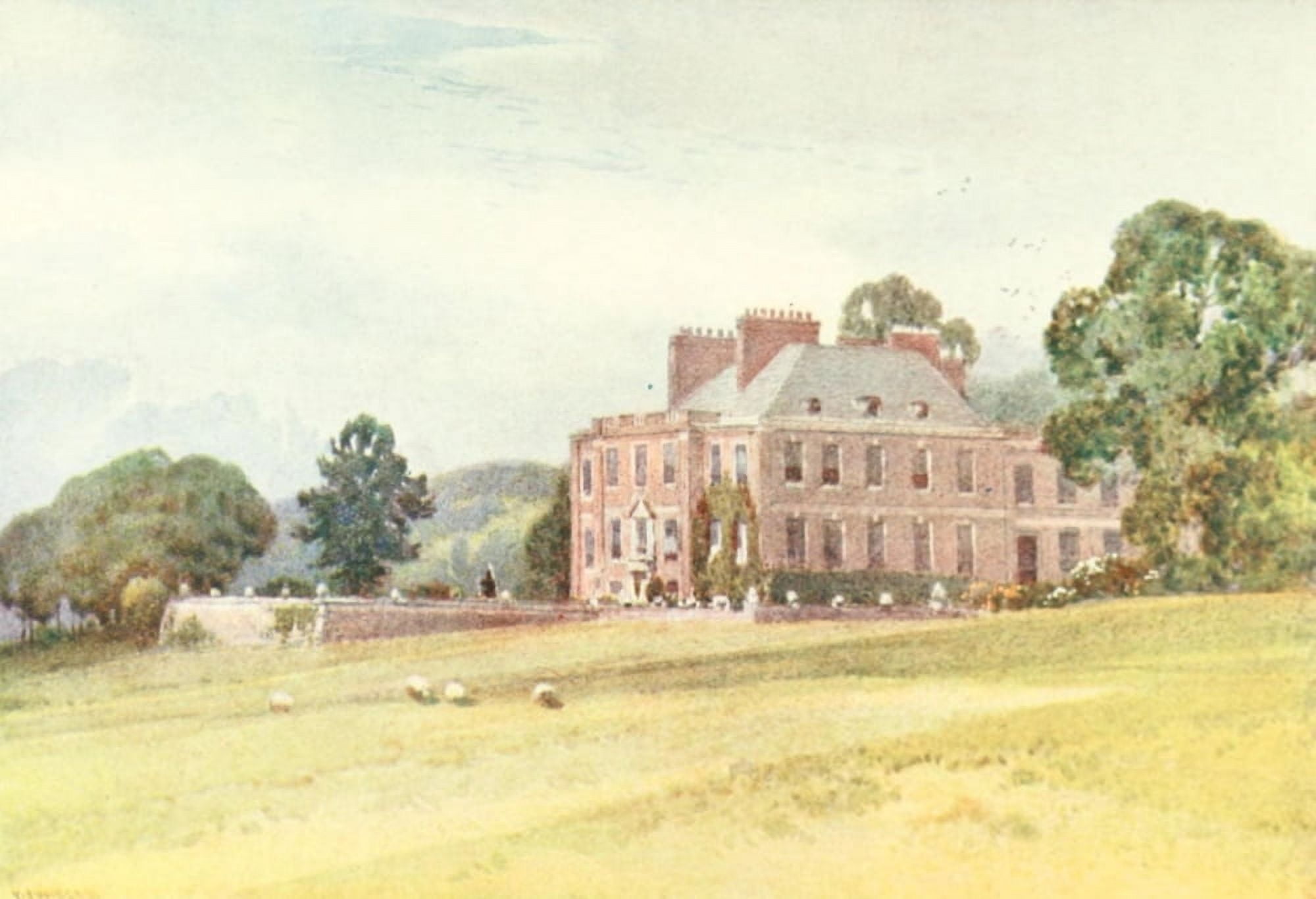 Devon 1913 Pynes near Exeter Canvas Art - Frederick J Widgery (24 x 36)