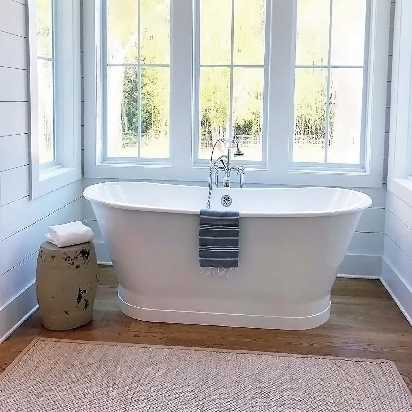Devon 67 Inch Cast Iron Double Ended Skirted Tub No Faucet Drillings