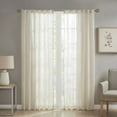 thumbnail image 1 of Devon 84-inch Rod Pocket/Back Tab Sheer Window Curtain Panel in Natural (Single), 1 of 1