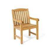 Devon Arm / Captain Solo / Single Dining Chair Outdoor Patio Grade-A Teak Wood WholesaleTeak #WMDCARDV