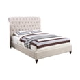 thumbnail image 1 of Devon Button Tufted Upholstered Full Bed Beige, 1 of 3