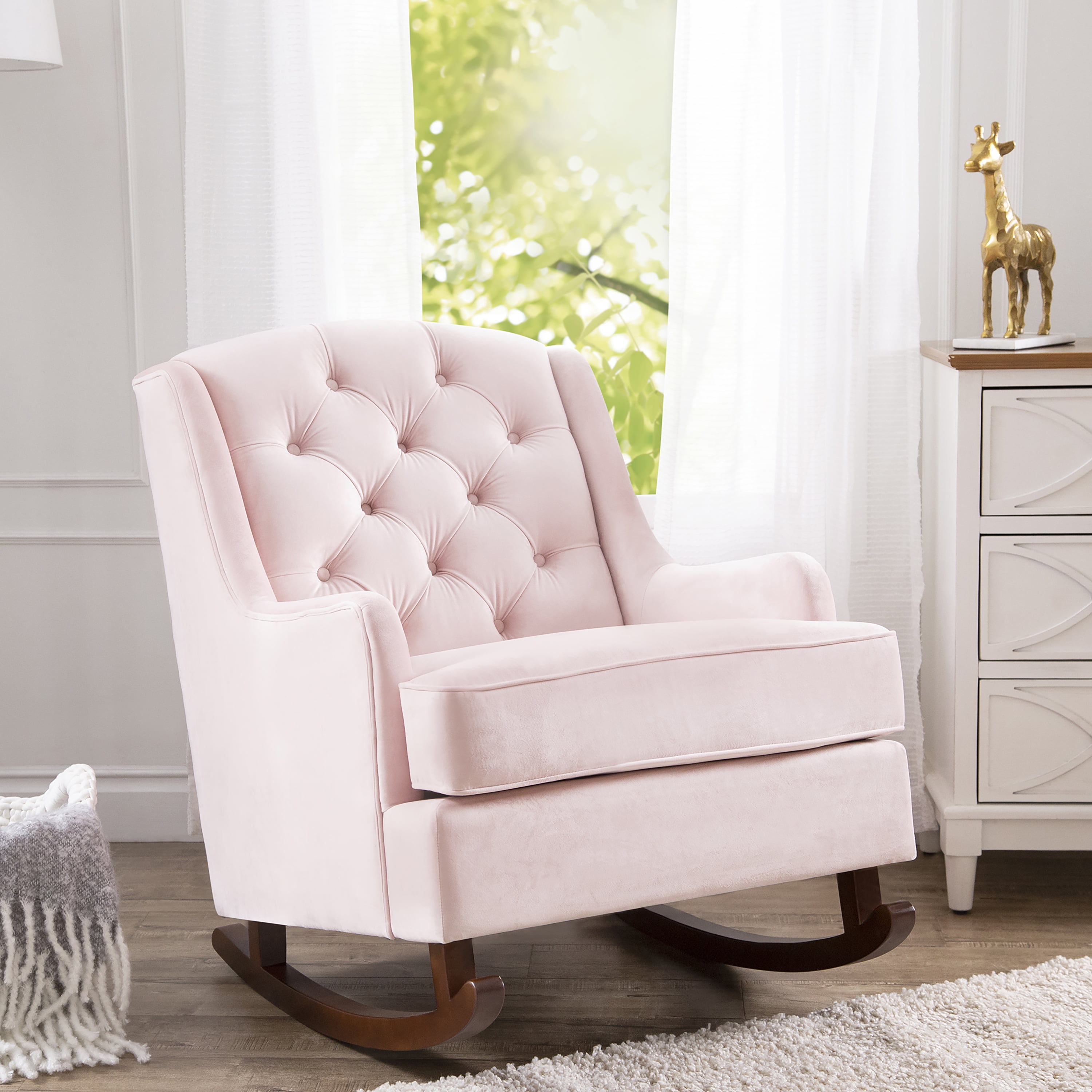 Blush pink rocking chair clearance