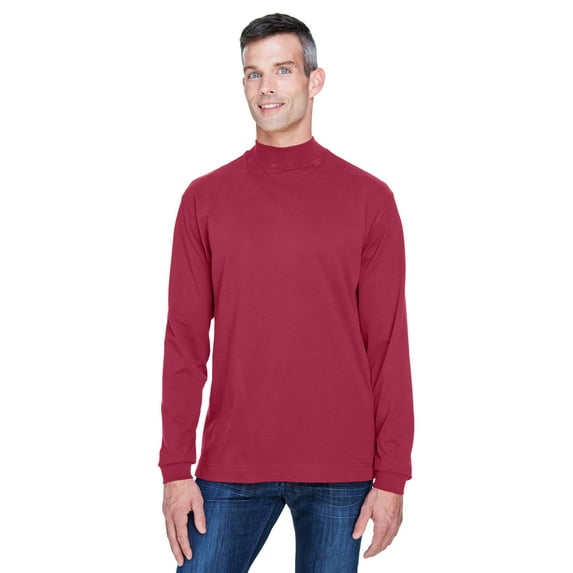Devon & Jones Adult Sueded Cotton Jersey Mock Turtleneck - D420