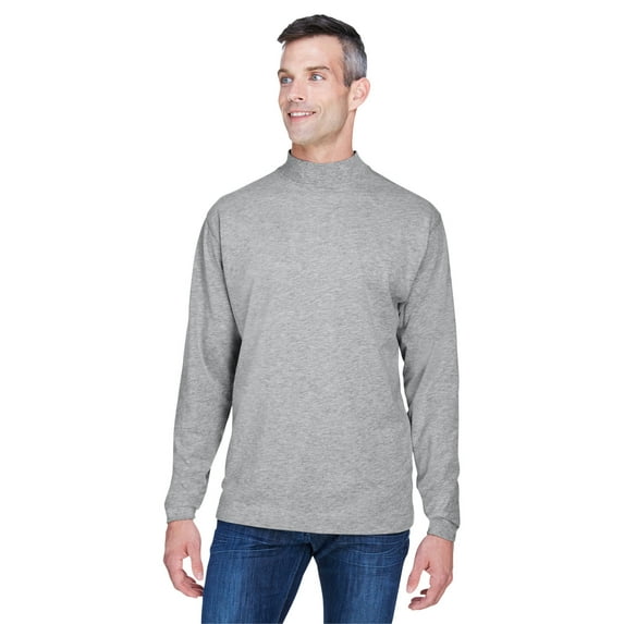 Devon & Jones Adult Sueded Cotton Jersey Mock Turtleneck - D420