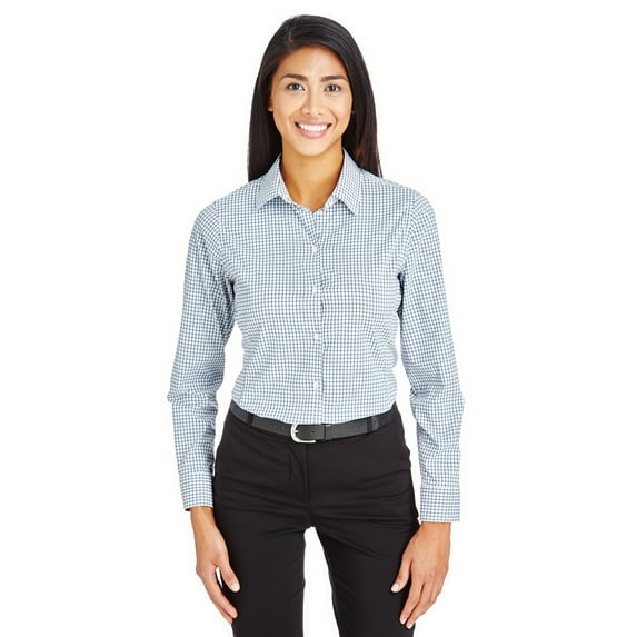 Devon & Jones CrownLux Performanceâ„¢ Ladies' Micro Windowpane Shirt - DG540W