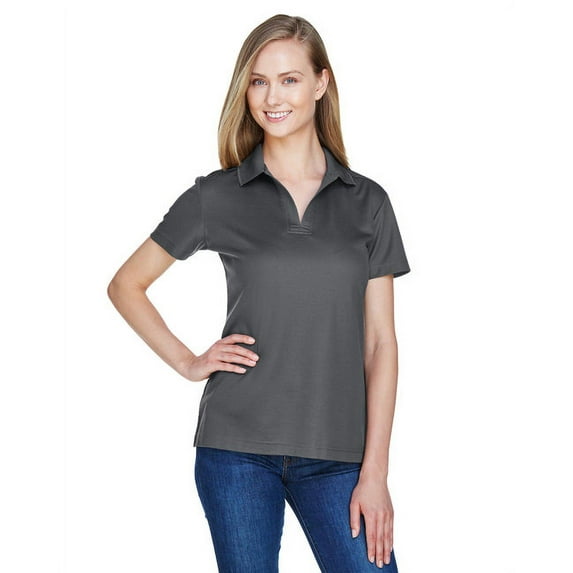 Devon & Jones DG20W Women's CrownLux Performance Plaited Polo-Graphite-4XL