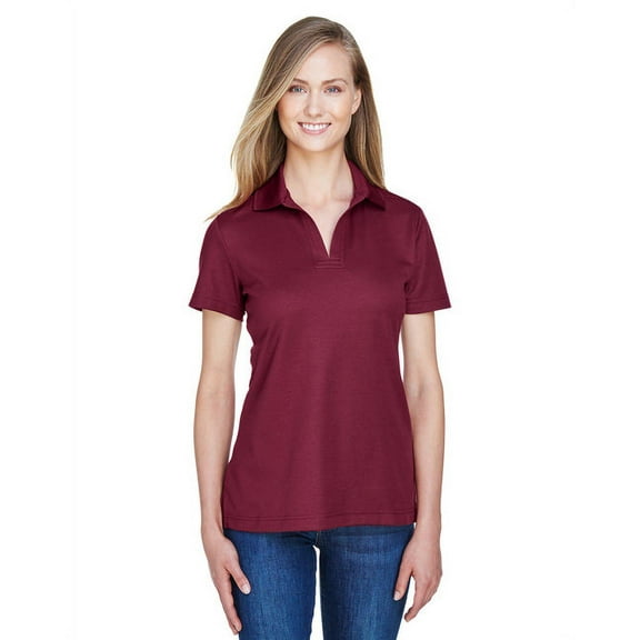 Devon & Jones DG20W Women's CrownLux Performance Plaited Polo-Burgundy-XL