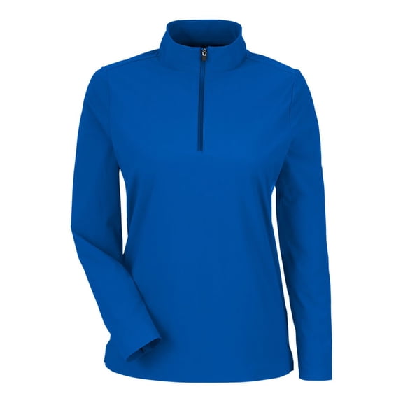 Devon & Jones DG410W Women's CrownLux Performance Windsor Welded Quarter-Zip Pullover-French Blue-XL