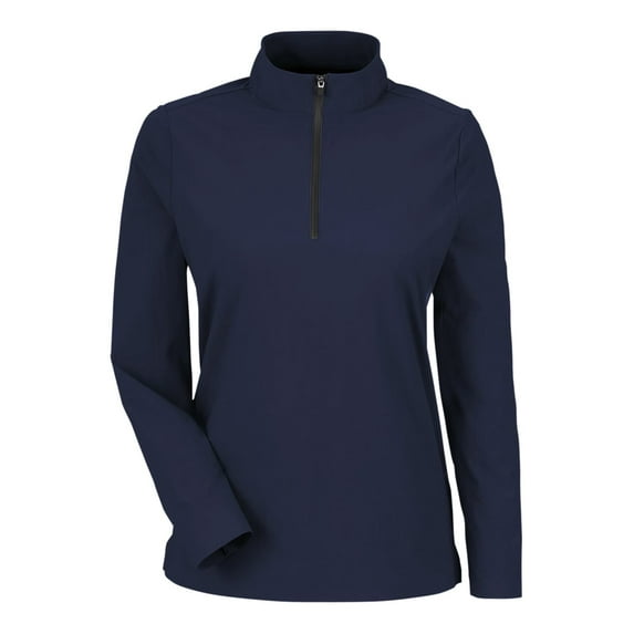 Devon & Jones DG410W Women's CrownLux Performance Windsor Welded Quarter-Zip Pullover-Navy-XL
